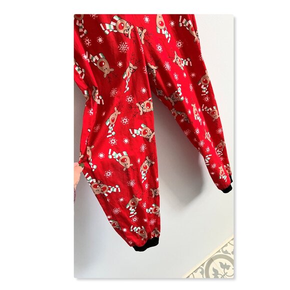 Matching Family Pajamas Reindeer Antler Zipper Onesie RED SZ 11T / KID - Picture 4 of 14